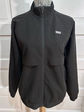 FIGS Sydney Scrub Jacket Size M Black Medical Pockets $134